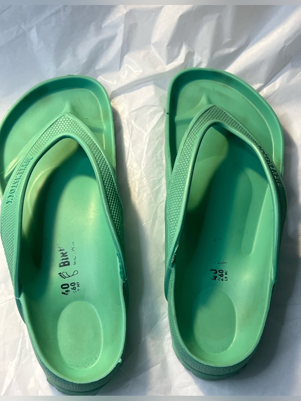 Birkenstock Honolulu Mint Green EVA Thong Sandals - Picture 2 of 11